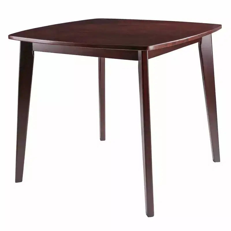 Ensemble repas Pauline 3 pièces Noyer - Winsome : Bois massif, Table carrée, 2 chaises
