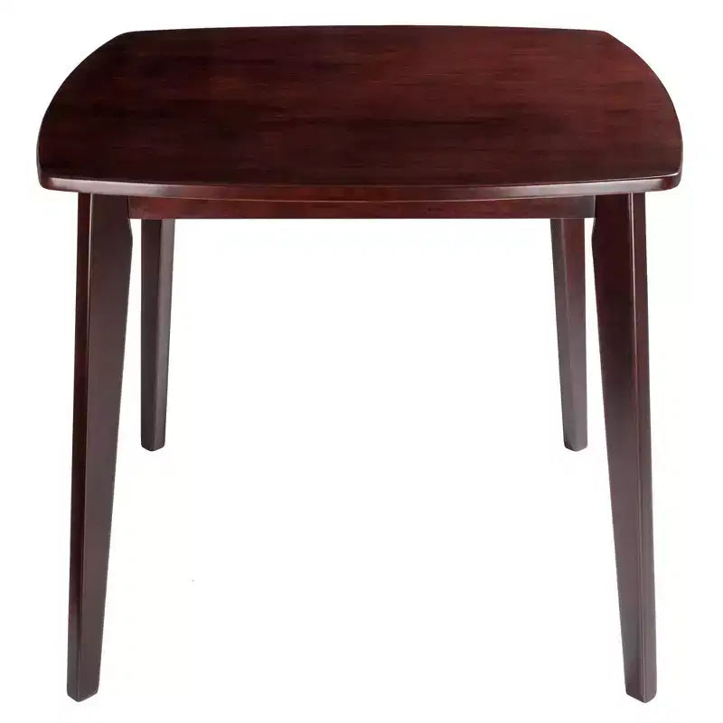 Ensemble repas Pauline 3 pièces Noyer - Winsome : Bois massif, Table carrée, 2 chaises