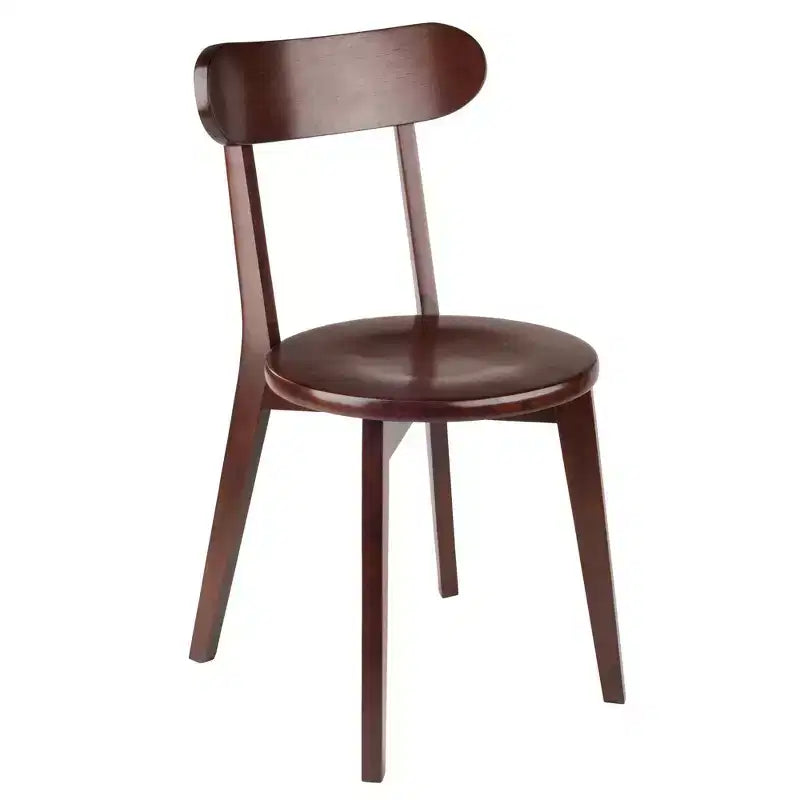 Ensemble repas Pauline 3 pièces Noyer - Winsome : Bois massif, Table carrée, 2 chaises