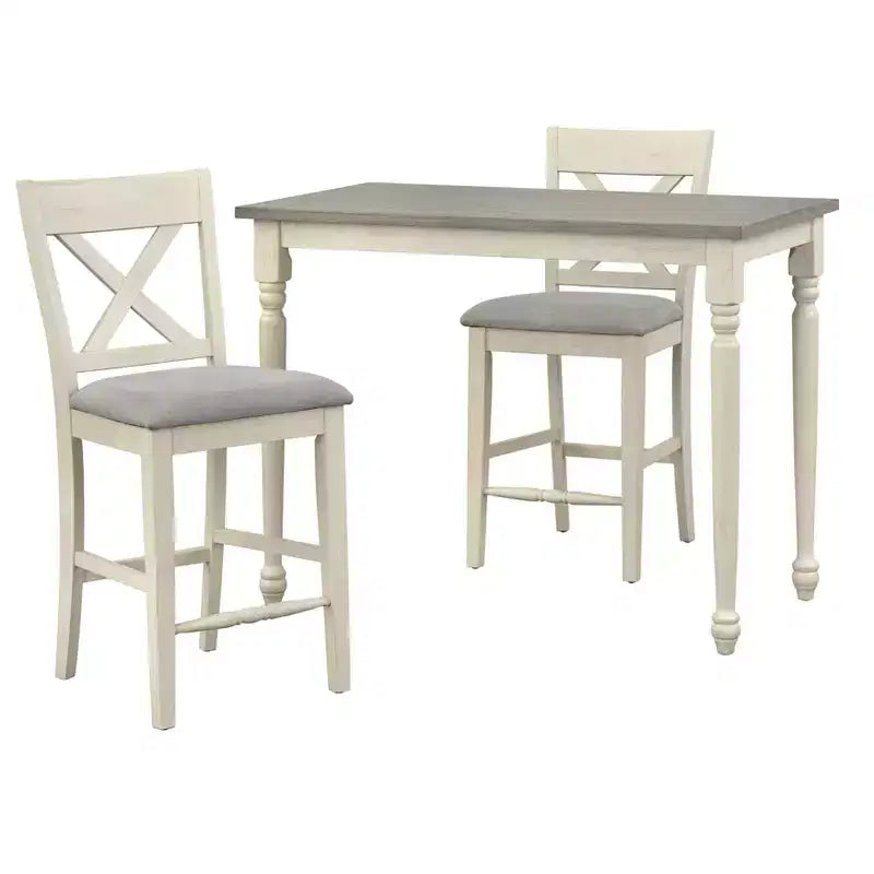 Lifestorey 3pc Montreal Counter Height Dining Set White