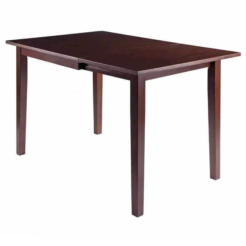 Ensemble de table à manger pliable Perrone 3 pièces avec chaises à dossier ajouré Noyer - Winsome : Design compact et peu encombrant pour 4 personnes