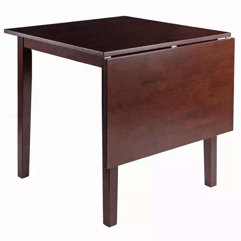 Ensemble de table à manger pliable Perrone 3 pièces avec chaises à dossier ajouré Noyer - Winsome : Design compact et peu encombrant pour 4 personnes