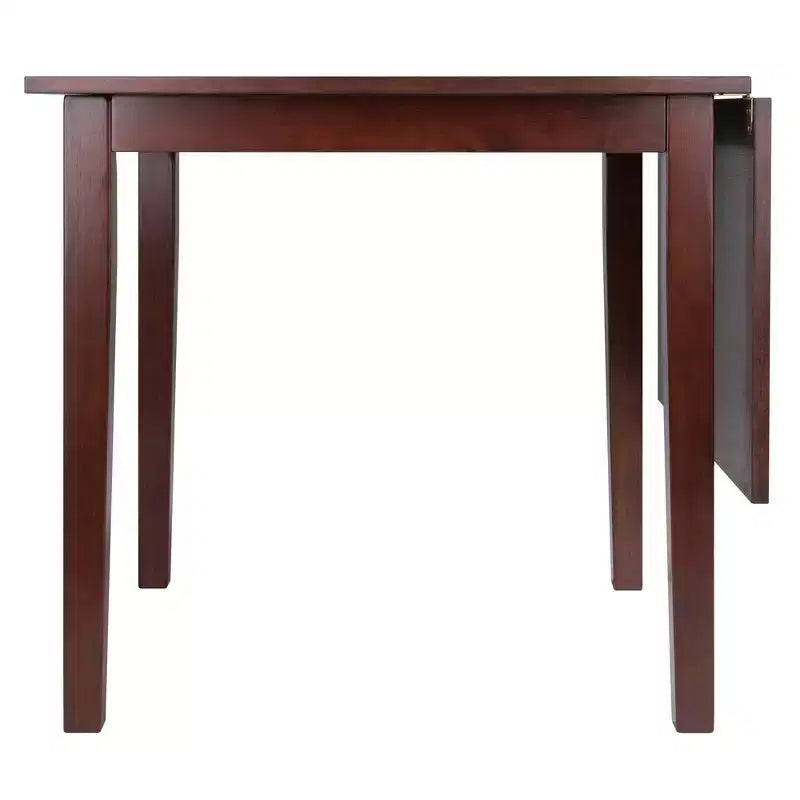 Ensemble de table à manger pliable Perrone 3 pièces avec chaises à dossier ajouré Noyer - Winsome : Design compact et peu encombrant pour 4 personnes
