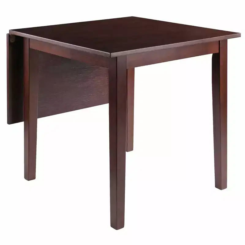 Ensemble de table à manger pliable Perrone 3 pièces avec chaises à dossier ajouré Noyer - Winsome : Design compact et peu encombrant pour 4 personnes