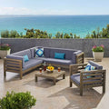 Oana 5pc Acacia Sectional Sofa Seating Set - Christopher Knight Home