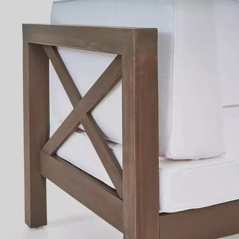 Ensemble de canapé d'angle Brava 5 pièces en acacia - Christopher Knight Home