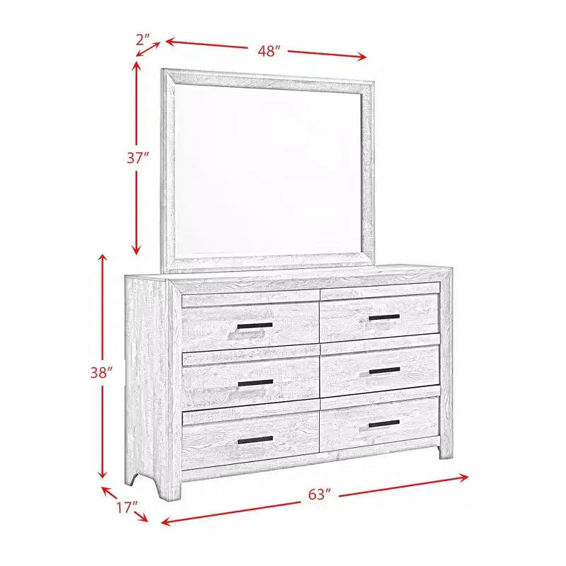Ensemble de chambre à coucher 5 pièces Keely Panel blanc – Picket House Furnishings