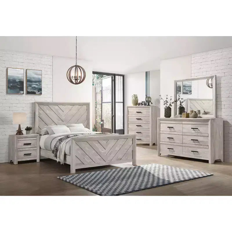 Ensemble de chambre à coucher 5 pièces Keely Panel blanc – Picket House Furnishings