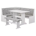 3pc Lacey Upholstered Nook Set - Buylateral