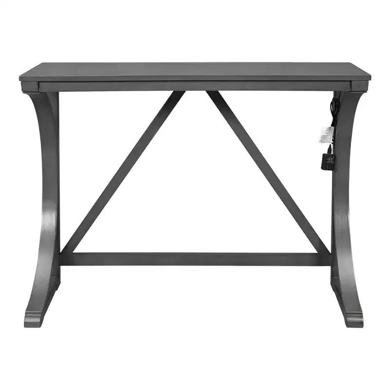 Ensemble de salle à manger 3 pièces à hauteur de comptoir de style ferme avec port USB et tabourets rembourrés - ModernLuxe
