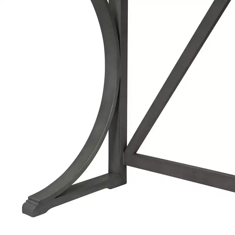 Ensemble de salle à manger 3 pièces à hauteur de comptoir de style ferme avec port USB et tabourets rembourrés - ModernLuxe