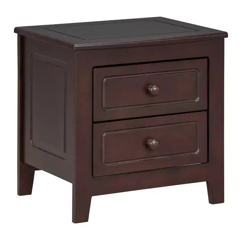 Ensembles de chambre à coucher 3 pièces, lit plateforme en bois taille Queen/Full avec deux tables de chevet-ModernLuxe