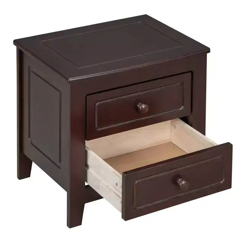Ensembles de chambre à coucher 3 pièces, lit plateforme en bois taille Queen/Full avec deux tables de chevet-ModernLuxe