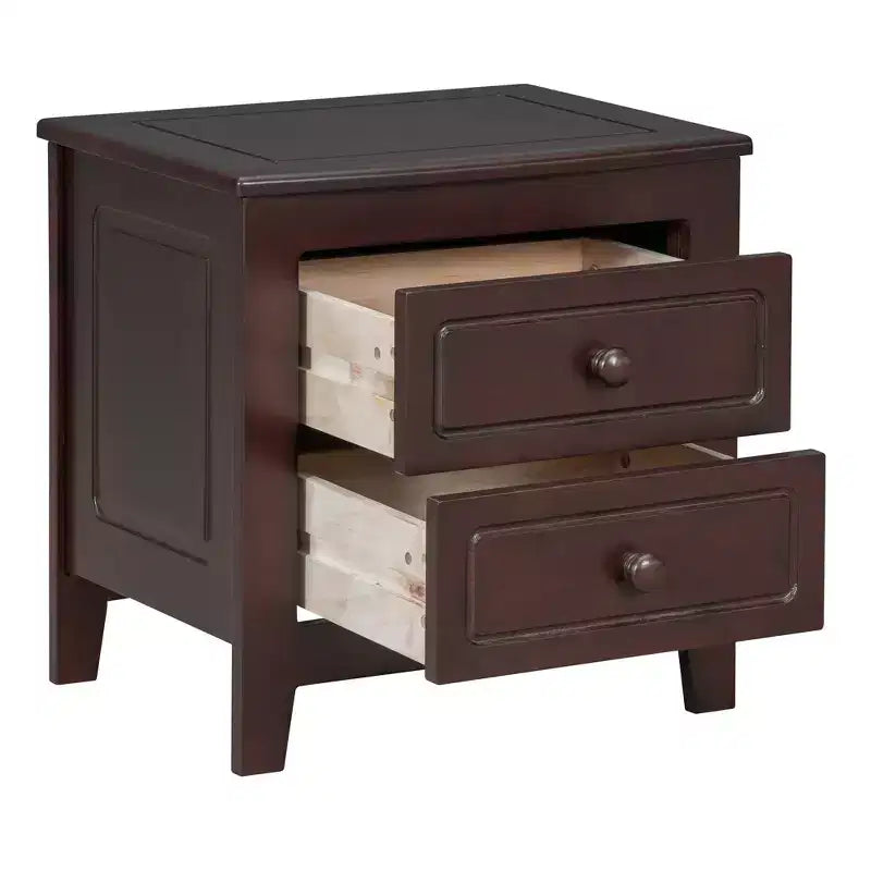 Ensembles de chambre à coucher 3 pièces, lit plateforme en bois taille Queen/Full avec deux tables de chevet-ModernLuxe