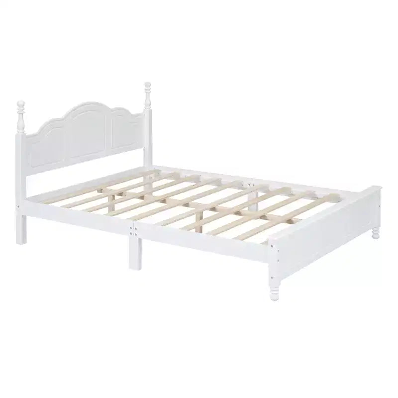 Ensembles de chambre à coucher 3 pièces, lit plateforme en bois taille Queen/Full avec deux tables de chevet-ModernLuxe