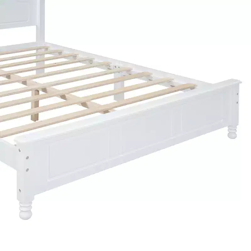 Ensembles de chambre à coucher 3 pièces, lit plateforme en bois taille Queen/Full avec deux tables de chevet-ModernLuxe