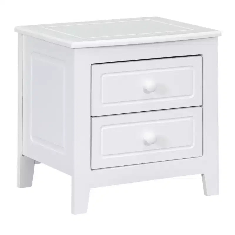 Ensembles de chambre à coucher 3 pièces, lit plateforme en bois taille Queen/Full avec deux tables de chevet-ModernLuxe