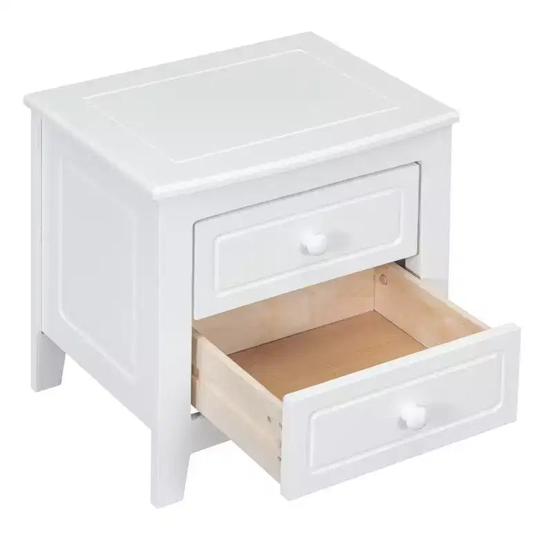 Ensembles de chambre à coucher 3 pièces, lit plateforme en bois taille Queen/Full avec deux tables de chevet-ModernLuxe