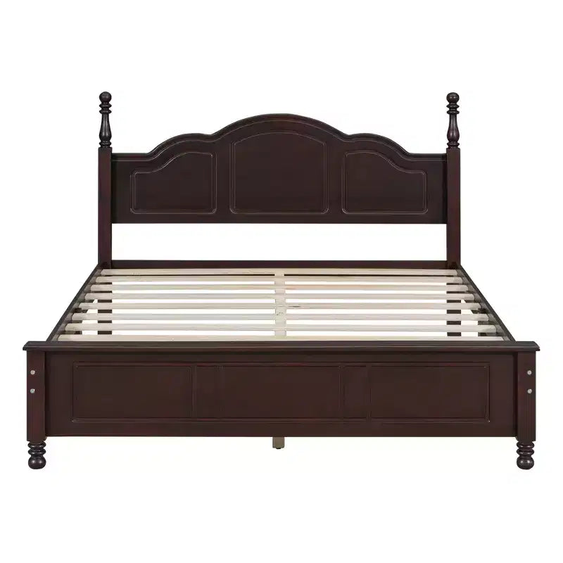 Ensembles de chambre à coucher 3 pièces, lit plateforme en bois taille Queen/Full avec deux tables de chevet-ModernLuxe