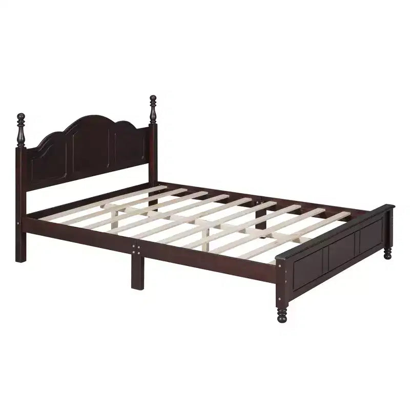 Ensembles de chambre à coucher 3 pièces, lit plateforme en bois taille Queen/Full avec deux tables de chevet-ModernLuxe