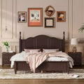 3 PCS Bedroom Sets, Queen/Full Size Wood Platform Bed with Two Nightstands-ModernLuxe