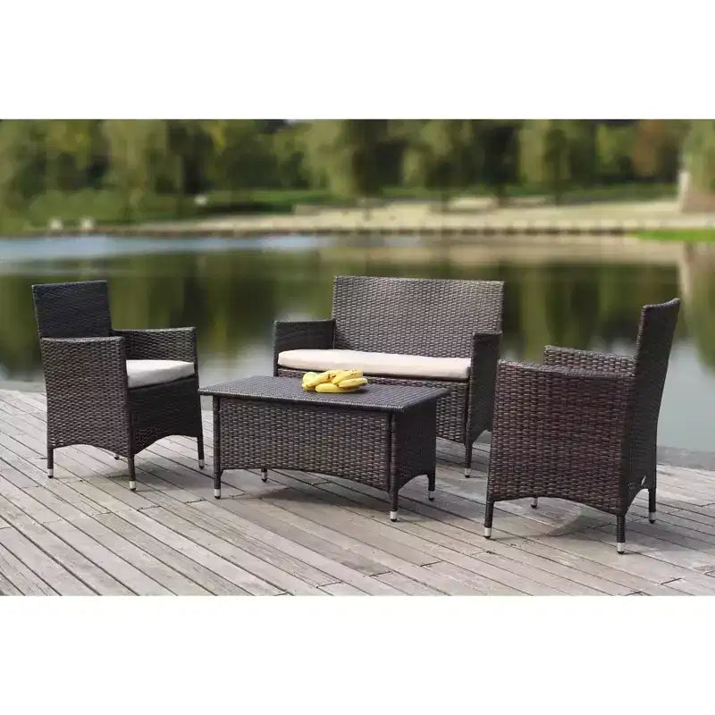 Ensemble de patio Figueroa 4 pièces - Intérieur/Extérieur - PAT2508 - Safavieh