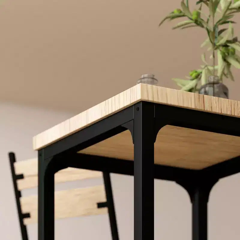 Ensemble de salle à manger 3 pièces HOMCOM avec 2 chaises assorties et design polyvalent pour petits espaces