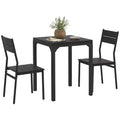 HOMCOM 3 Piece Kitchen Table Dining Set with 2 Matching Chairs & Versatile Design for Small Space