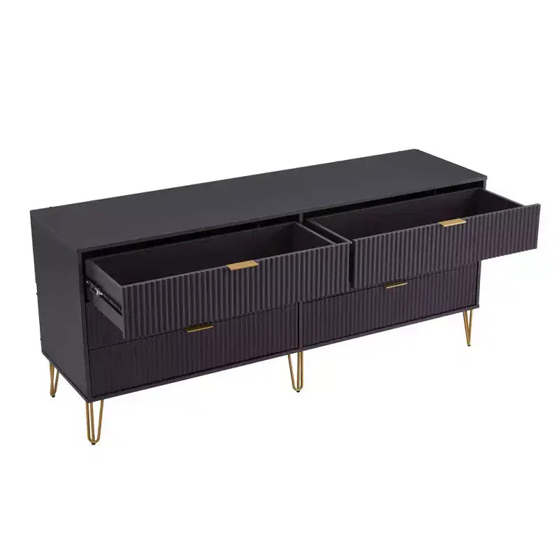 Ensemble 3 pièces Manhattan Comfort Dumbo comprenant une commode à 5 tiroirs, une commode à 6 tiroirs et une table de chevet