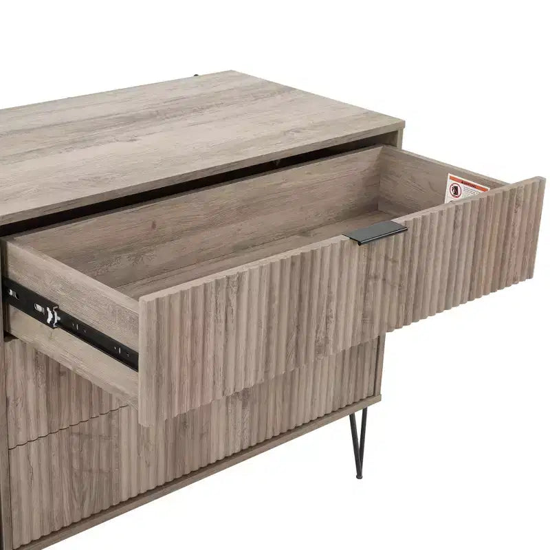 Ensemble 3 pièces Manhattan Comfort Dumbo comprenant une commode à 5 tiroirs, une commode à 6 tiroirs et une table de chevet