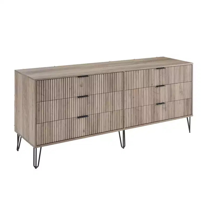 Ensemble 3 pièces Manhattan Comfort Dumbo comprenant une commode à 5 tiroirs, une commode à 6 tiroirs et une table de chevet