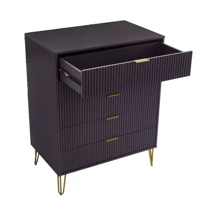 Ensemble 3 pièces Manhattan Comfort Dumbo comprenant une commode à 5 tiroirs, une commode à 6 tiroirs et une table de chevet