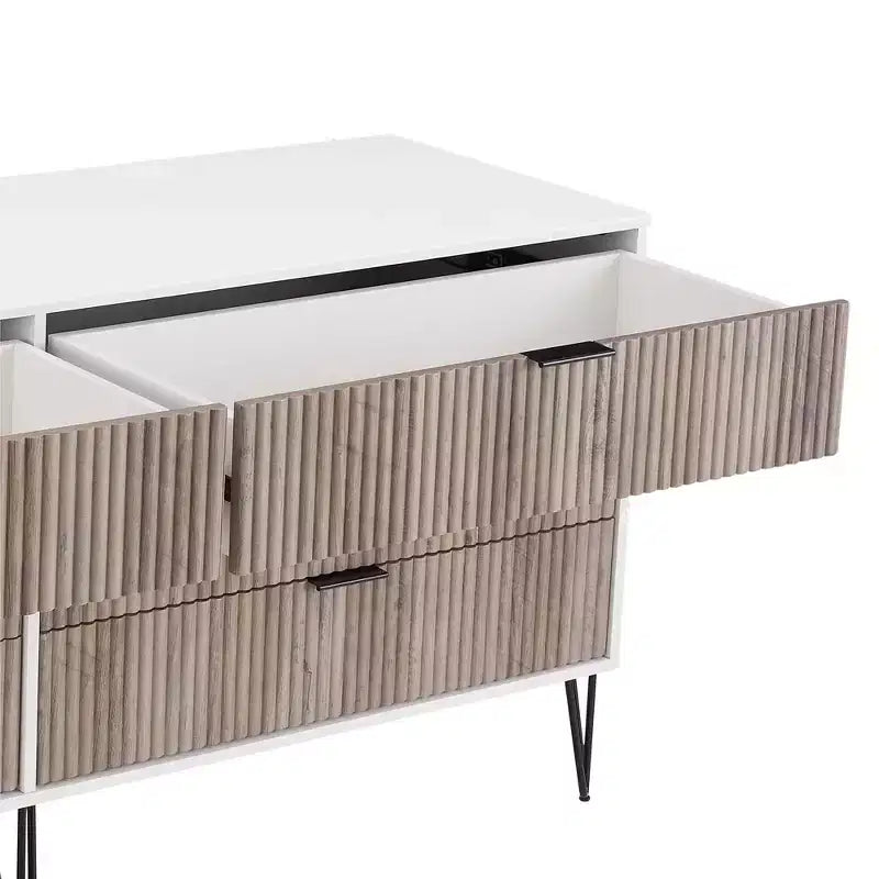 Ensemble 3 pièces Manhattan Comfort Dumbo comprenant une commode à 5 tiroirs, une commode à 6 tiroirs et une table de chevet
