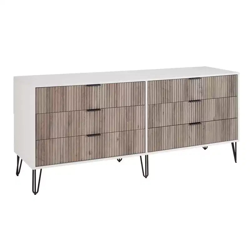 Ensemble 3 pièces Manhattan Comfort Dumbo comprenant une commode à 5 tiroirs, une commode à 6 tiroirs et une table de chevet