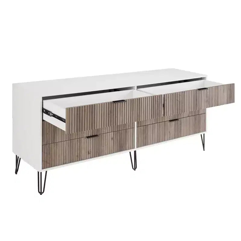 Ensemble 3 pièces Manhattan Comfort Dumbo comprenant une commode à 5 tiroirs, une commode à 6 tiroirs et une table de chevet