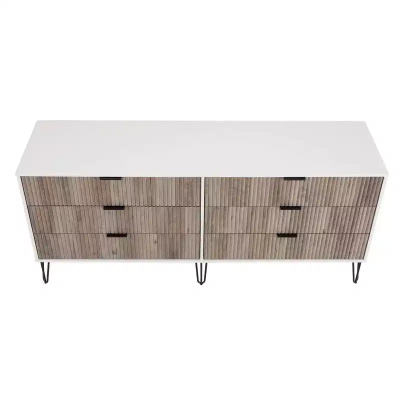 Ensemble 3 pièces Manhattan Comfort Dumbo comprenant une commode à 5 tiroirs, une commode à 6 tiroirs et une table de chevet