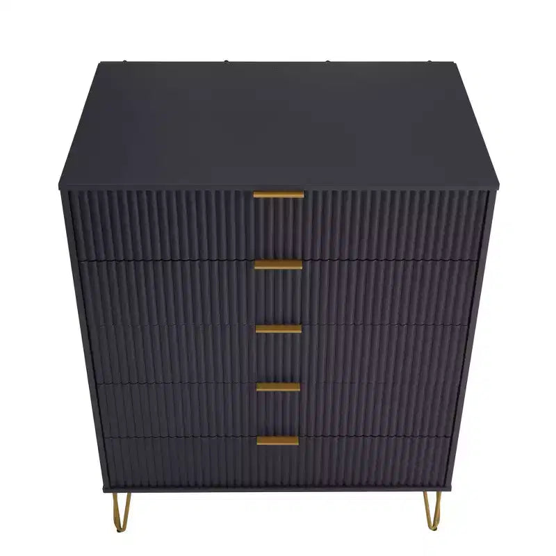 Ensemble 3 pièces Manhattan Comfort Dumbo comprenant une commode à 5 tiroirs, une commode à 6 tiroirs et une table de chevet