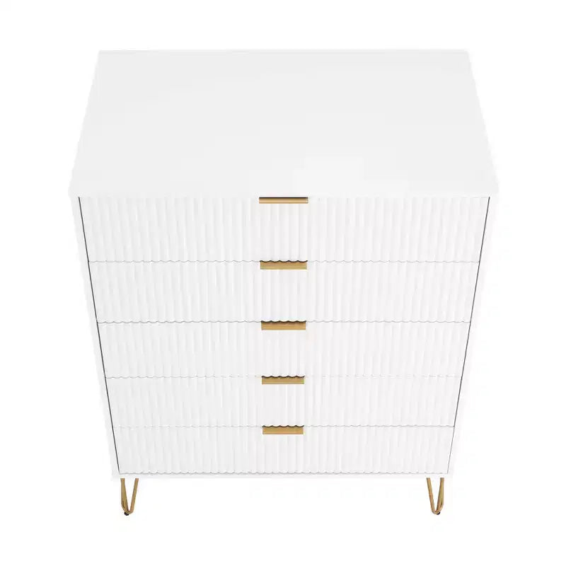 Ensemble de commodes Manhattan Comfort Dumbo 2 pièces moderne avec 5 tiroirs et 3 tiroirs