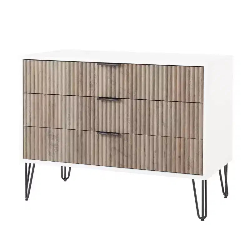 Ensemble de commodes Manhattan Comfort Dumbo 2 pièces moderne avec 5 tiroirs et 3 tiroirs