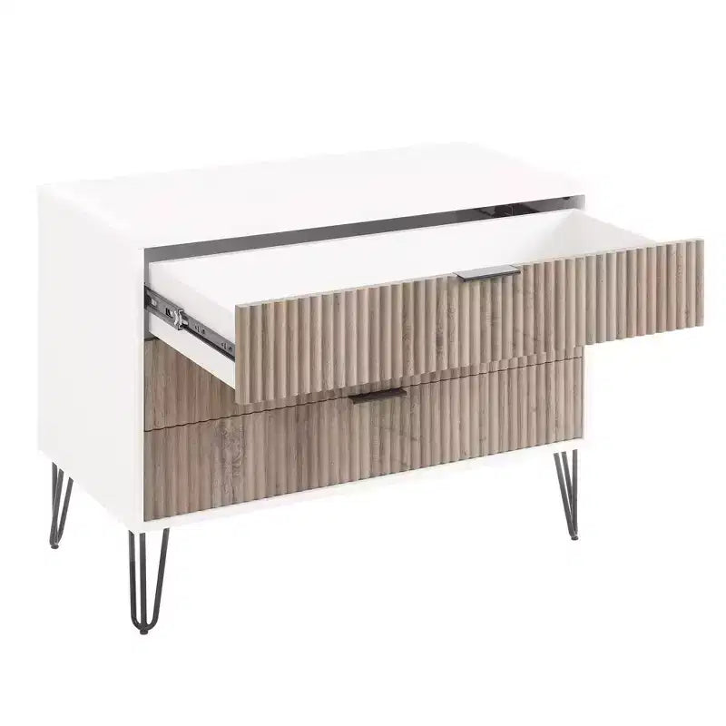 Ensemble de commodes Manhattan Comfort Dumbo 2 pièces moderne avec 5 tiroirs et 3 tiroirs