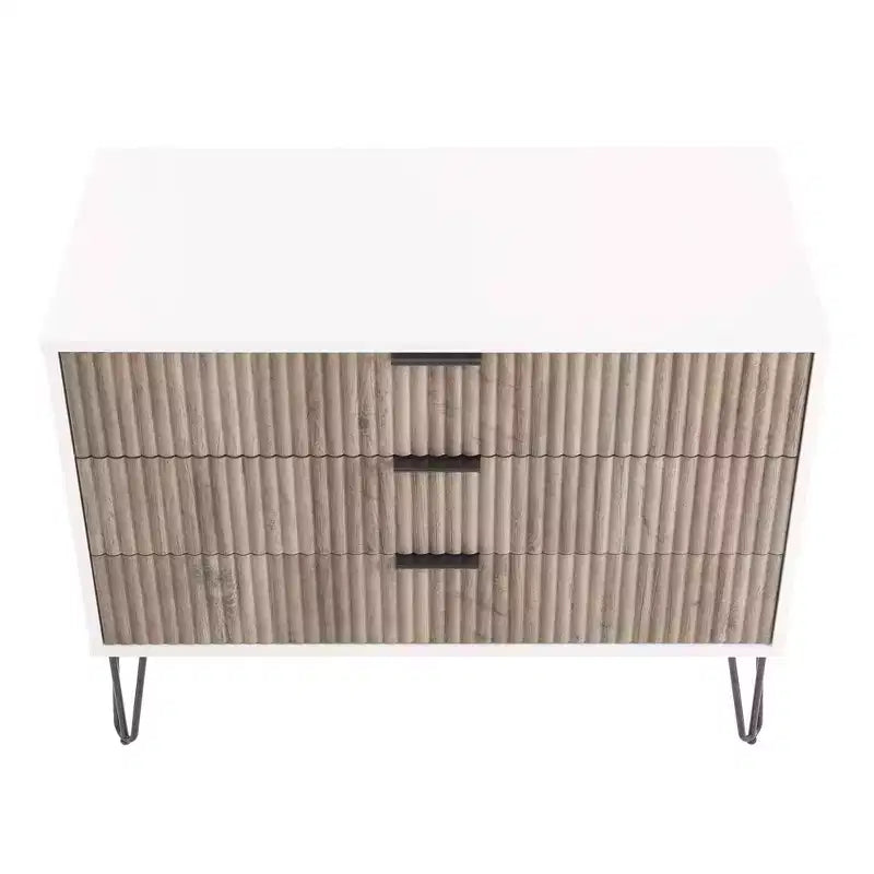 Ensemble de commodes Manhattan Comfort Dumbo 2 pièces moderne avec 5 tiroirs et 3 tiroirs