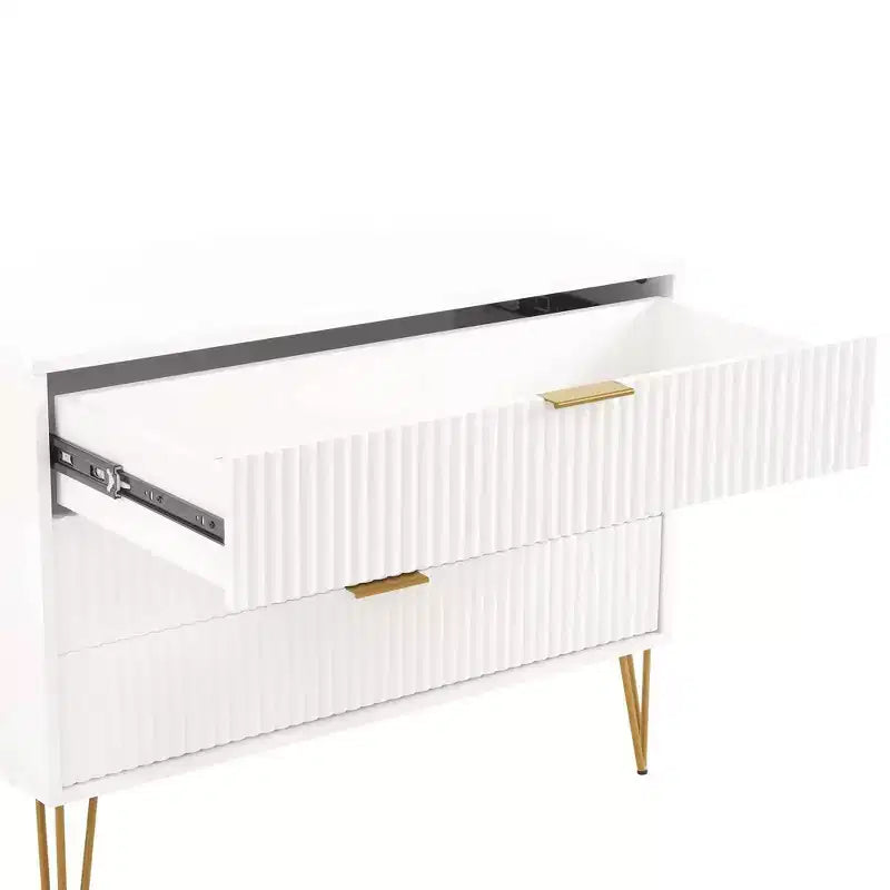 Ensemble de commodes Manhattan Comfort Dumbo 2 pièces moderne avec 5 tiroirs et 3 tiroirs