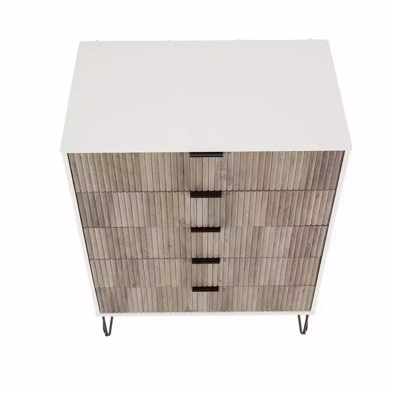 Ensemble de commodes Manhattan Comfort Dumbo 2 pièces moderne avec 5 tiroirs et 3 tiroirs