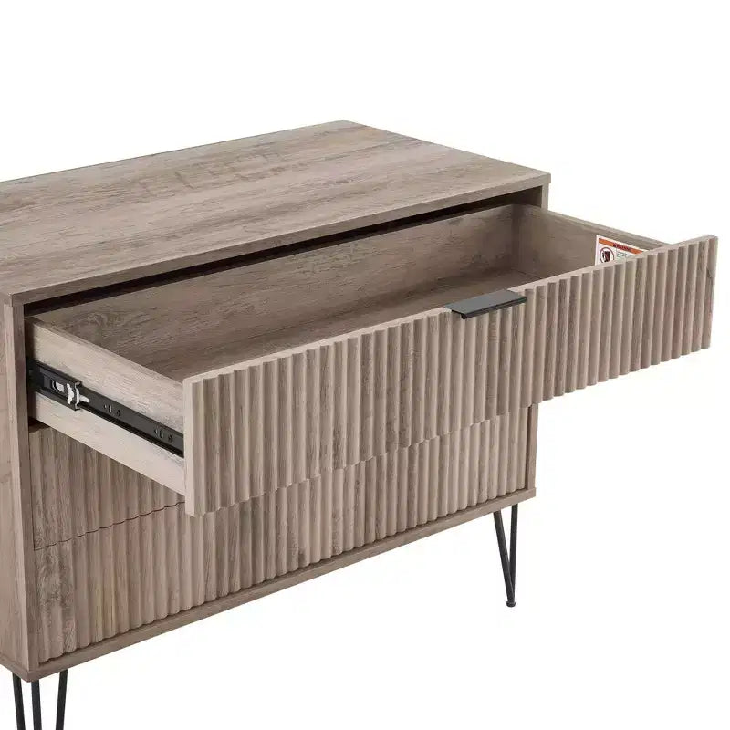 Ensemble de commodes Manhattan Comfort Dumbo 2 pièces moderne avec 5 tiroirs et 3 tiroirs