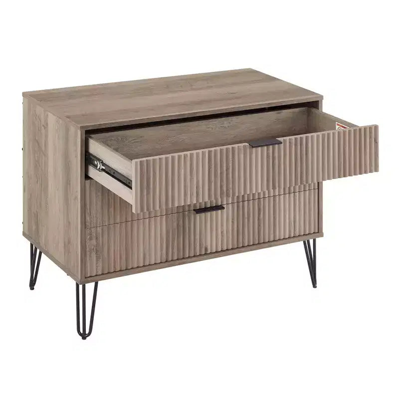 Ensemble de commodes Manhattan Comfort Dumbo 2 pièces moderne avec 5 tiroirs et 3 tiroirs