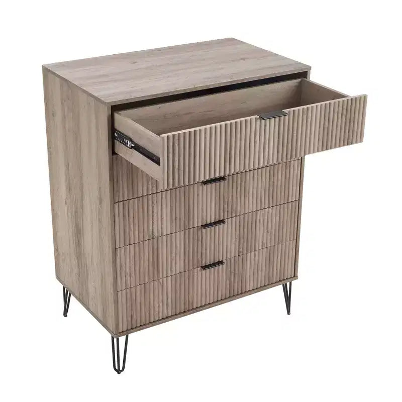 Ensemble de commodes Manhattan Comfort Dumbo 2 pièces moderne avec 5 tiroirs et 3 tiroirs