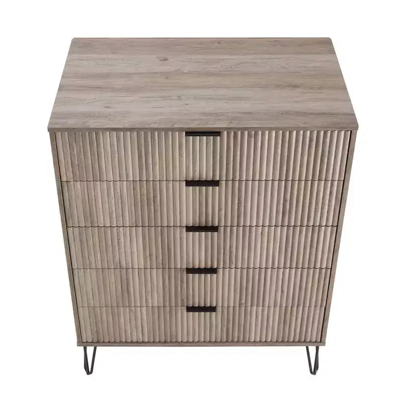 Ensemble de commodes Manhattan Comfort Dumbo 2 pièces moderne avec 5 tiroirs et 3 tiroirs