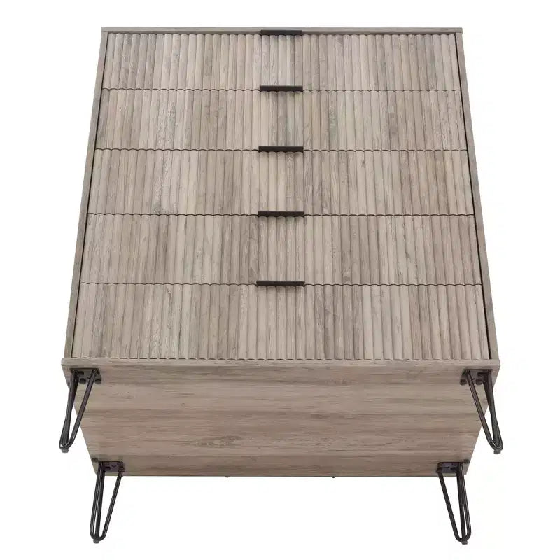 Ensemble de commodes Manhattan Comfort Dumbo 2 pièces moderne avec 5 tiroirs et 3 tiroirs