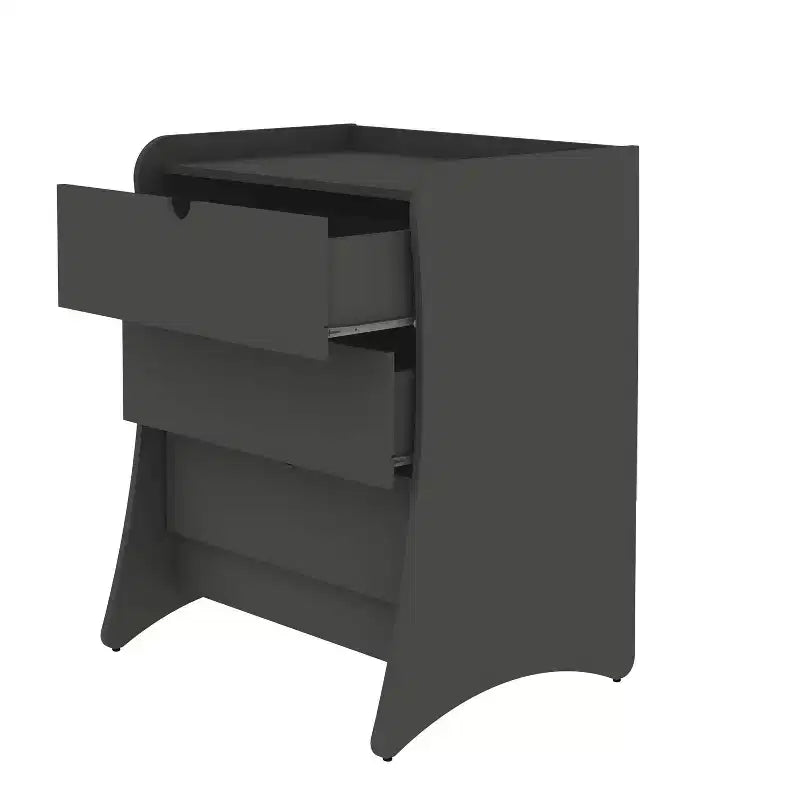 Ensemble de chambre à coucher Manhattan Comfort Coney avec commode et table de chevet 3 pièces