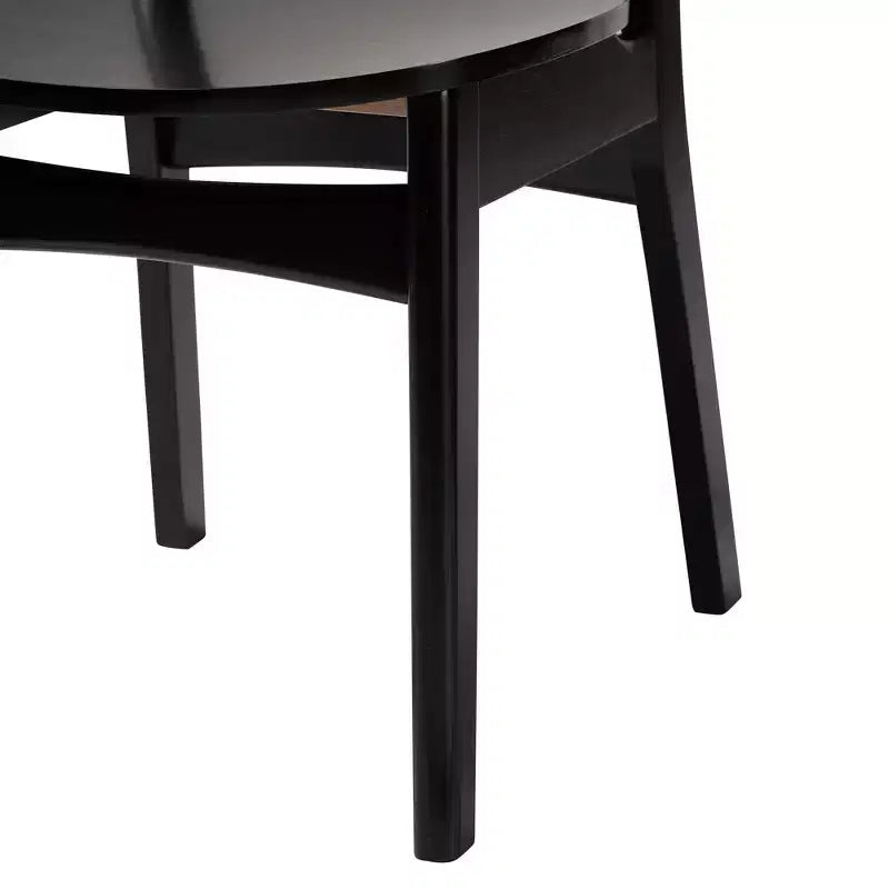Ensemble de salle à manger 5 pièces Baxton Studio Jeriah en bois et rotin tissé, style moderne du milieu du siècle
